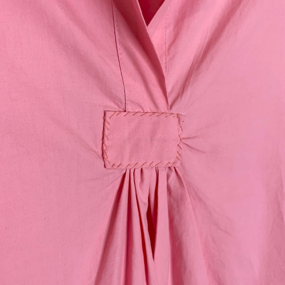 Sula Clothing Dewey Poplin Dress (Sz XS) Cotton A-Line Midi Tunic Sea Pink - Picture 10 of 16